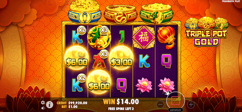 Triple Pot Gold multipliers