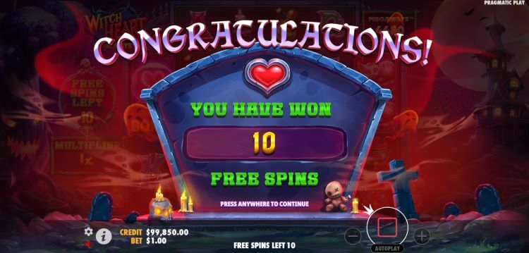 Witch Heart Megaways free spins