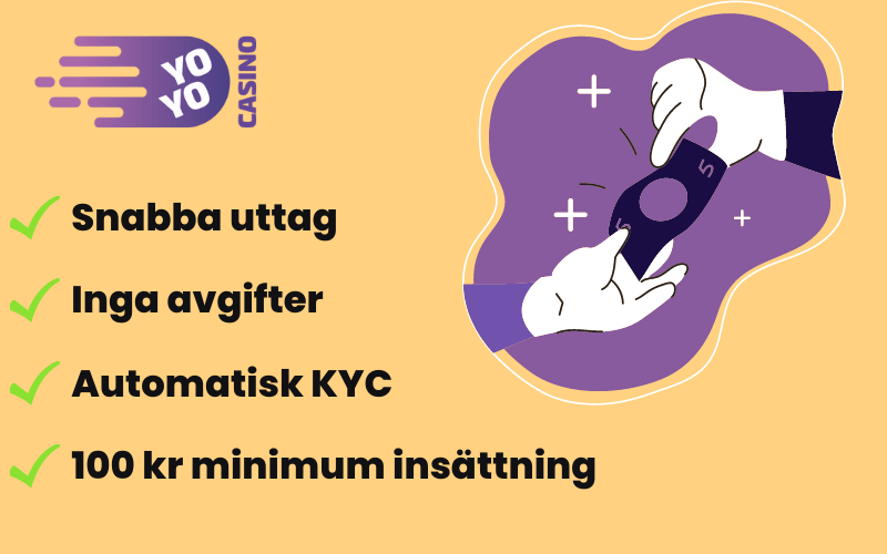 Ins&auml;ttningar och uttag hos YoyoCasino