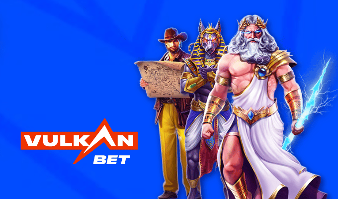 Interfejs kasyna Vulkan Bet pokazujący gry i promocje