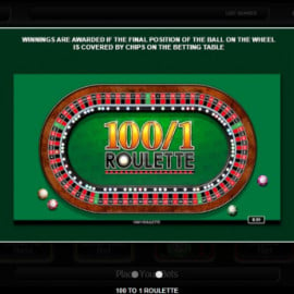 100/1 Roulette screenshot