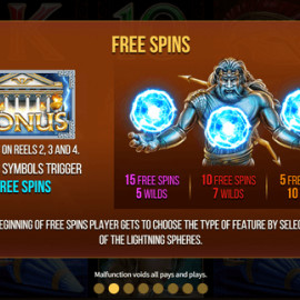 Zeus Wild Thunder screenshot