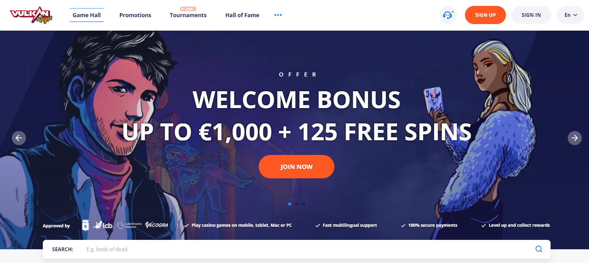 Vulkanvegas casino 100% bonus up to 500 EUR   WFCasino