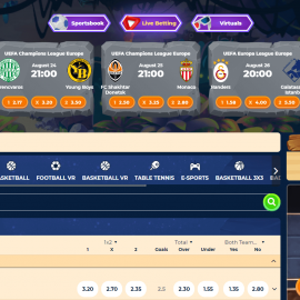 Schermata di scommesse live su Wazamba