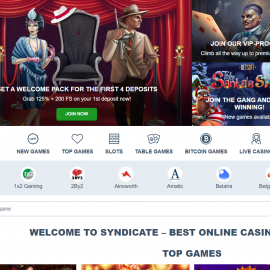Syndicate Casino Main Interface