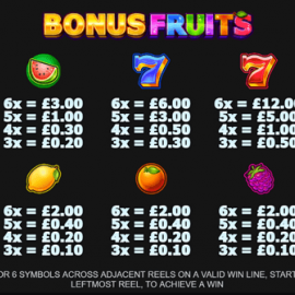 Bonus Fruits screenshot