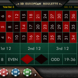 3D European Roulette screenshot