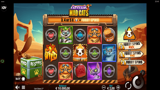 Cat Clans 2 Mad Cats slot