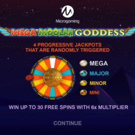 Mega Moolah Goddess screenshot